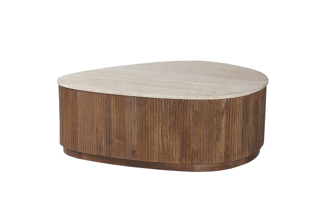 Table basse Nolan Travertin & Mango
