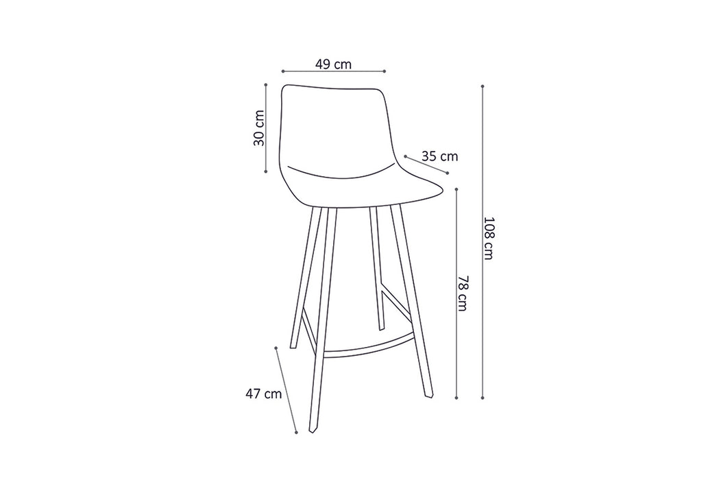 Chaise bar Ozan H78 cm