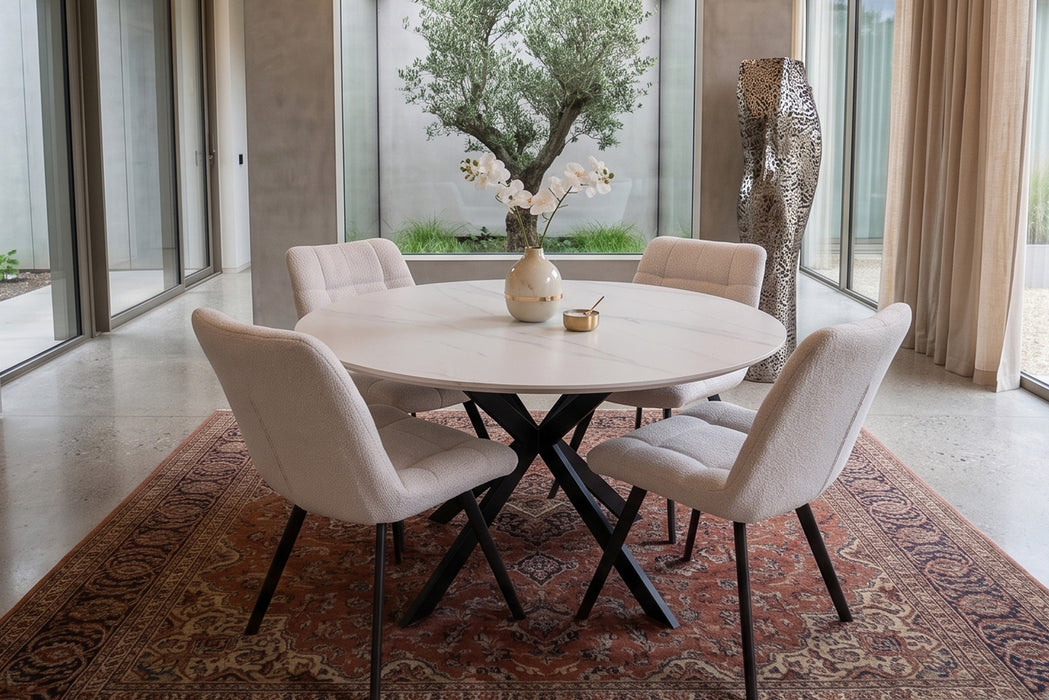 Table Rondo Ceramique blanc